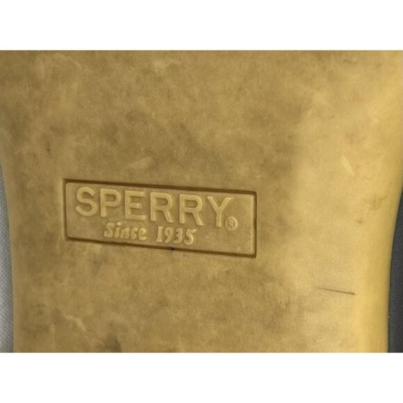 Sperry Saltwater Duck Boots Womens Size 6.5 Brown Leather Rubber Side Zip - Picture 8 of 13